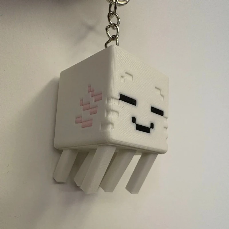 Game Ghast Cosplay Schlüsselanhänger Kawaii 3D-Druck Schlüsselring Schlüsselkette Desktop-Dekoration Taschenzubehör Ornament Requisite – Detail 2