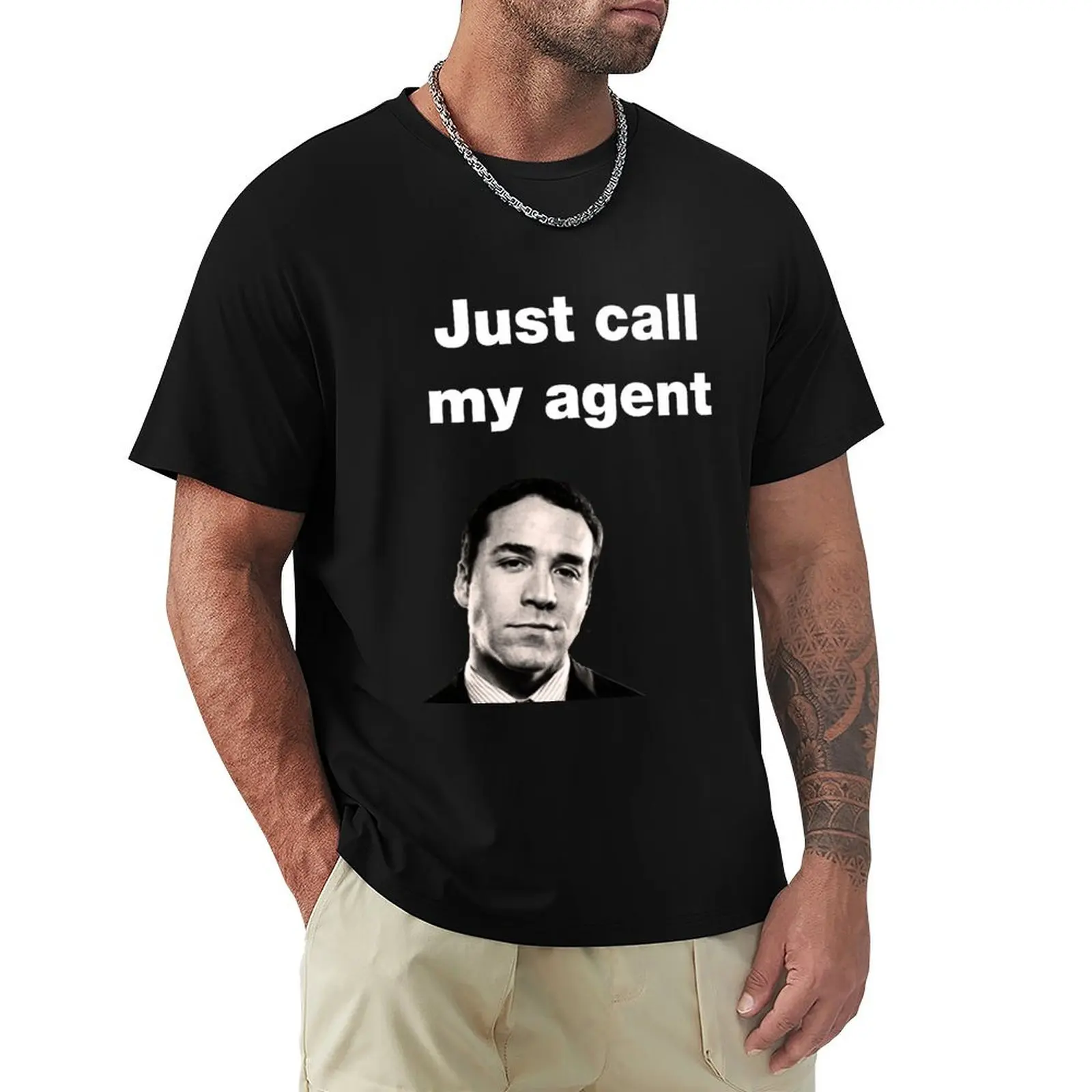 Ari Gold - Entourage - Just Call My Agent T-Shirt Abstract Pattern Print Top