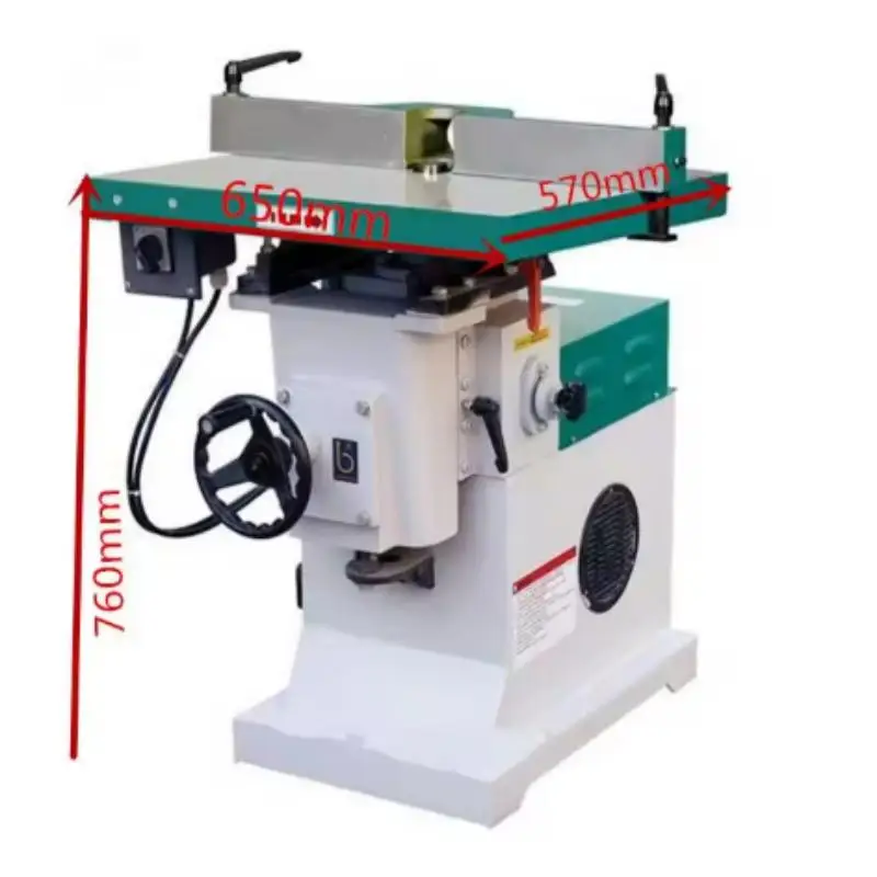 

4 Degree Vertical Spindle Moulder, Wood Trimming Chamfering & Slotting Machine with Sliding Table