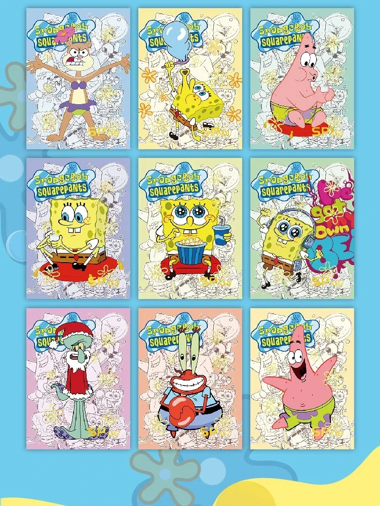 SpongeBob SquarePants Card Bob Patrick Star Squidward Cute Funny Bikini Beach Collection Cards