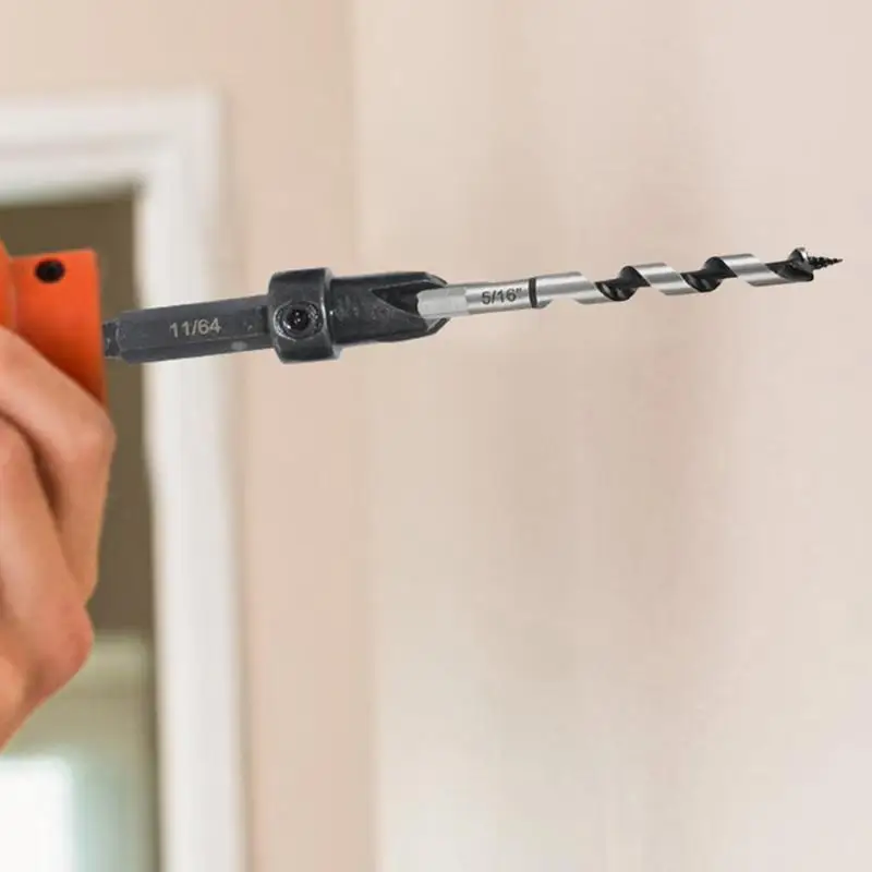 เจาะบิตงานไม้สาขาเจาะก้านหกเหลี่ยม Heavy Duty Home Power อุปกรณ์เสริมสําหรับแก้วโลหะอิฐกระเบื้อง