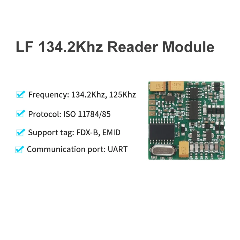 ISO11784/85 FDX-B RFID Animal Tag Reader Module TTL Interface 134.2Khz Long Range Ear Tag Reader Module for Animal Management