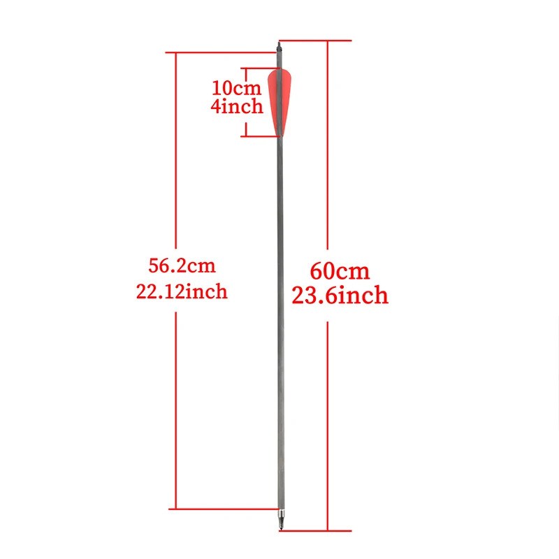 Imagem -02 - Pure Carbon Archery Seta com Penas de Borracha Track Lançadores Composto Recurve Bow Tiro e Caça 23.6 Pcs 12 Pcs in