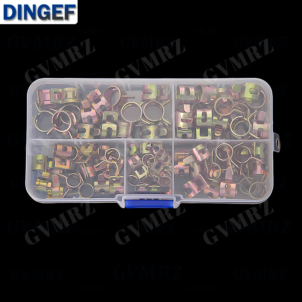 75Pcs 6mm/7mm/8mm/9mm/10mm For Choose Fuel Spring Clip Vacuum Silicon Hose Clamp Autos Spring Clip Fuel Oil Water Tube Clamp
