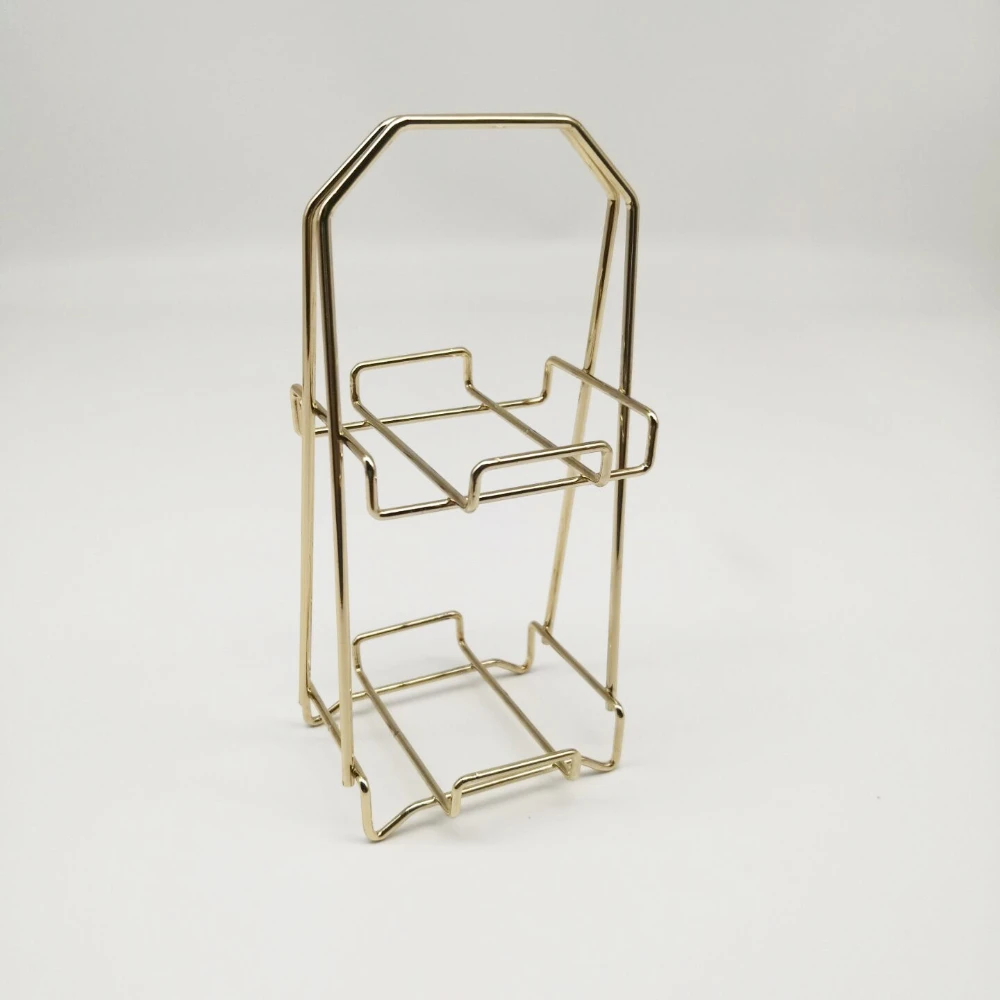 1pc suporte de metal maquiagem puff rack cosméticos titular liquidificador exibição fácil de usar quadro de metal rack de armazenamento multi-camada