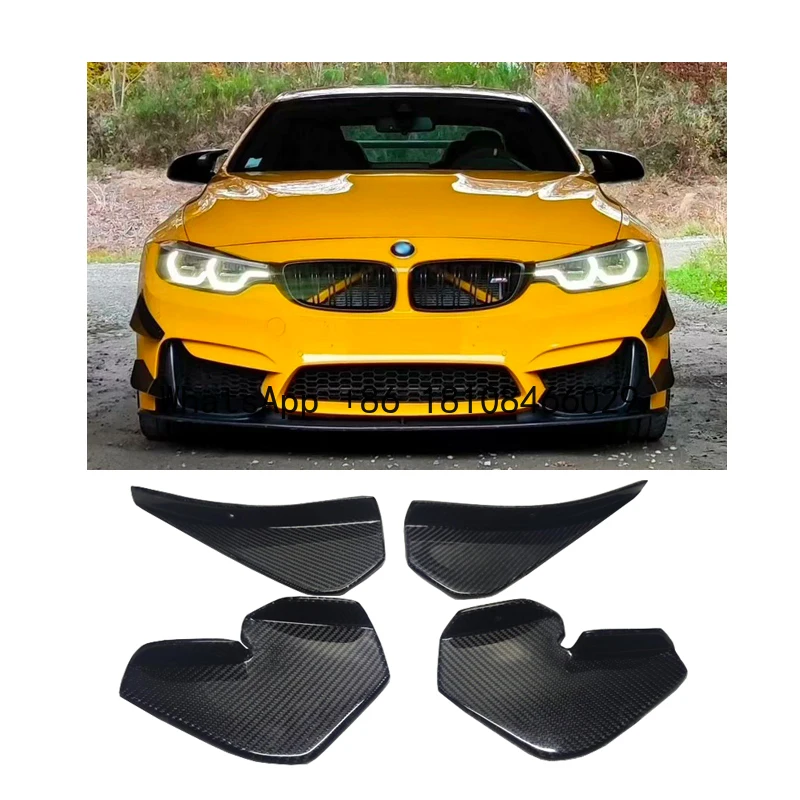 

GT4 Style Carbon Fiber BMW M3 F80 & M4 F82 Body Kit Front Bumper Wind Knife Spoiler for 2002-2019 3 Series M Carbon Fiber Fender
