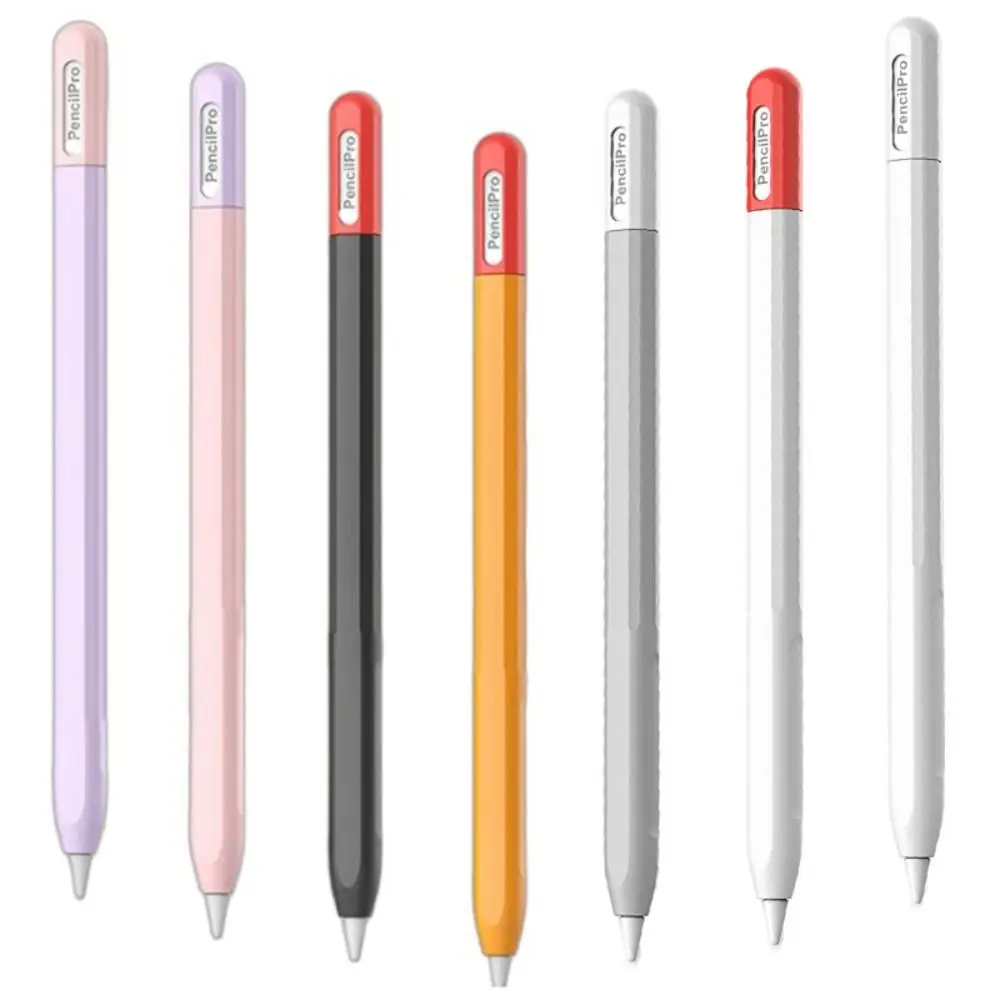 Kolorowy silikonowy pokrowiec na rysik do tabletu Apple Pencil Pro Touch Screen Pen Etui ochronne Antypoślizgowa, odporna na wstrząsy obudowa