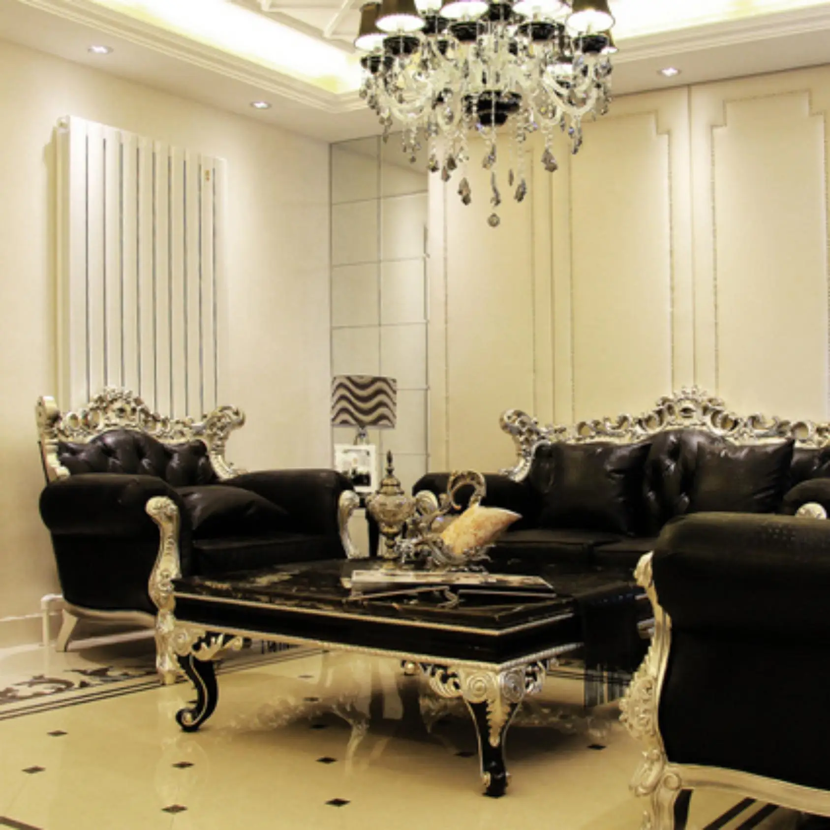 Neoclassical Sofa, European-style Mansion, Imported From Ltaly, Postmodern Solid Wood Carving, High-end Leather Furniture