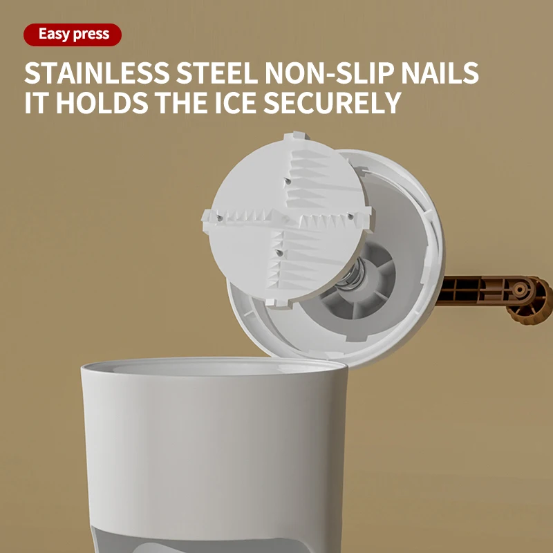 Mini Manual Ice Crusher Smoothies Hail Ice Breaker Portable Shaved Ice Milk Shake Machine Kitchen Tool Ice Blenders Household