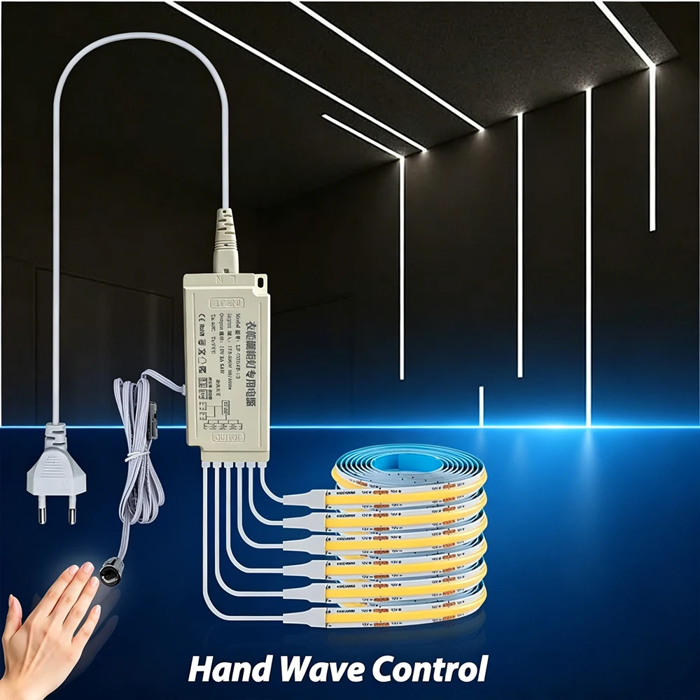 

110V220V Hand Sweep Switch Curtain Wall Panel 12V LED Light Strip PCB COB Kit Hand wave Dimmable For Cabinet TV Backlight Decor