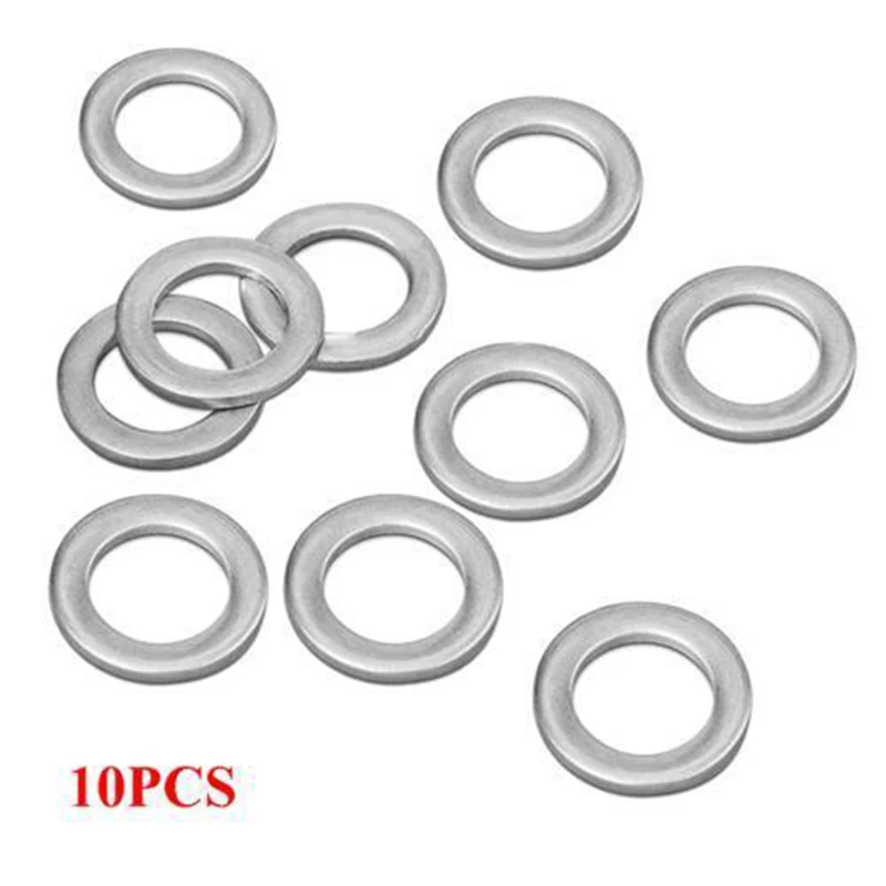 10pcs Aluminum Oil Drain Plug Crush Washer Gaskets 12MM 94109-12000 For Honda Odyssey Accord Civic Crv Acura Mdx TL 9410912000