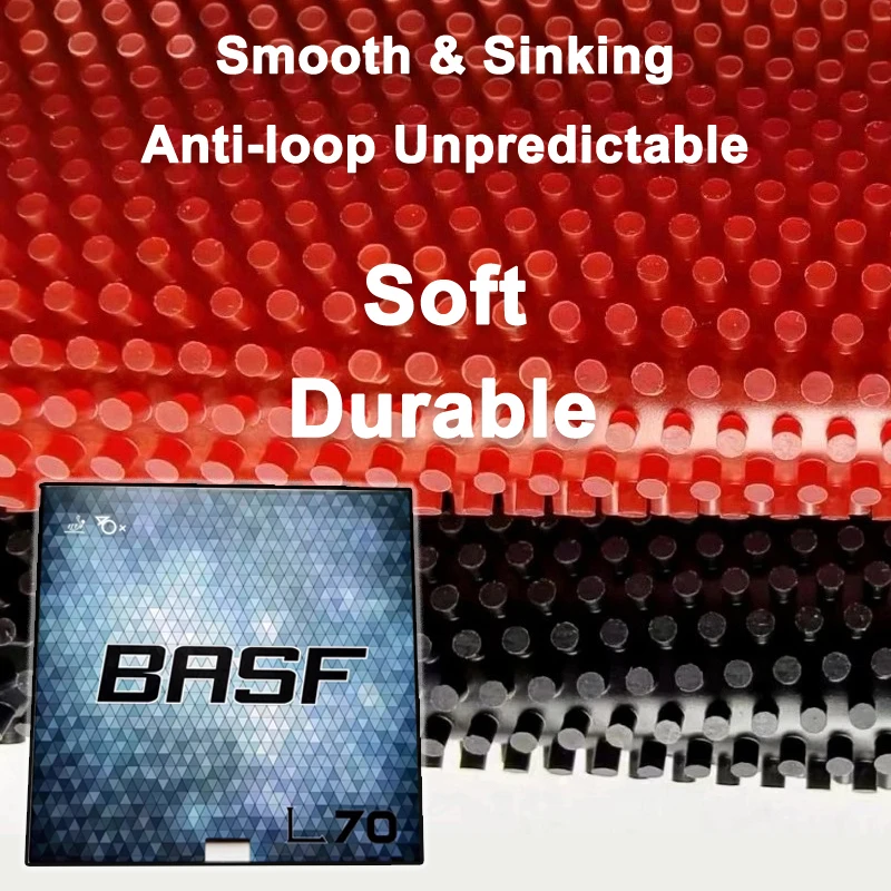 

BASFU Smooth Pimples OX Table Tennis Rubber Long Pips Anti-loop Ping Pong Rubber Particle Height 1.80mm Diameter 1.70mm Rubber