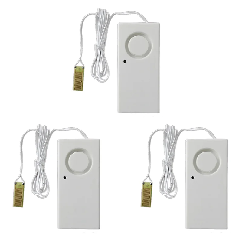 3X alarma de casa Detector de alarma de punto de fuga de agua Sensor de fugas de agua independiente detección alerta de inundación desbordamiento Security-Y47A