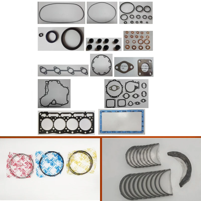 complete repair Overhaul engine full gasket set kit crankshaft connecting rod bearing piston ring for Kubota engine : V1505