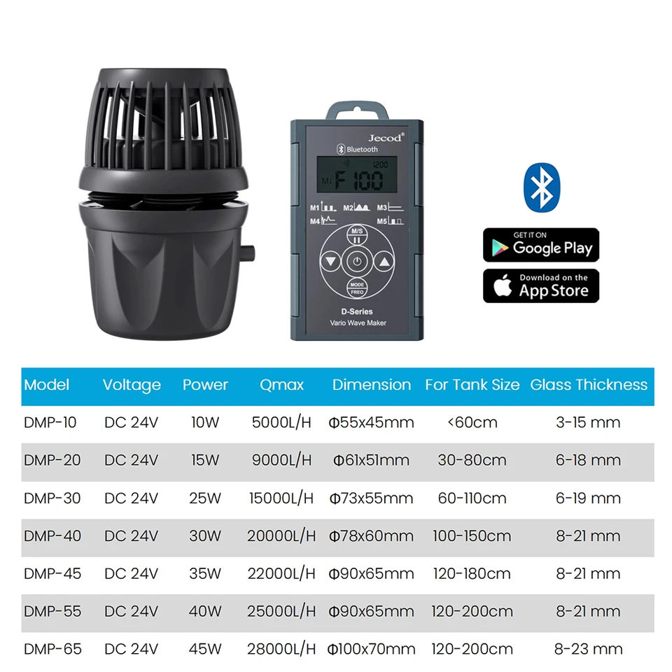 Jecod jebao dmp-10/20/30/40 New Smart Bluetooth App Control