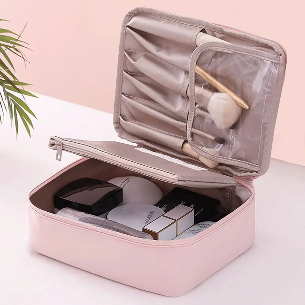 New Travel Makeup Bag Convenient Toiletry Handbag Waterproof Cosmetic Pouch Convenient Storage Organizer Bags with Handle