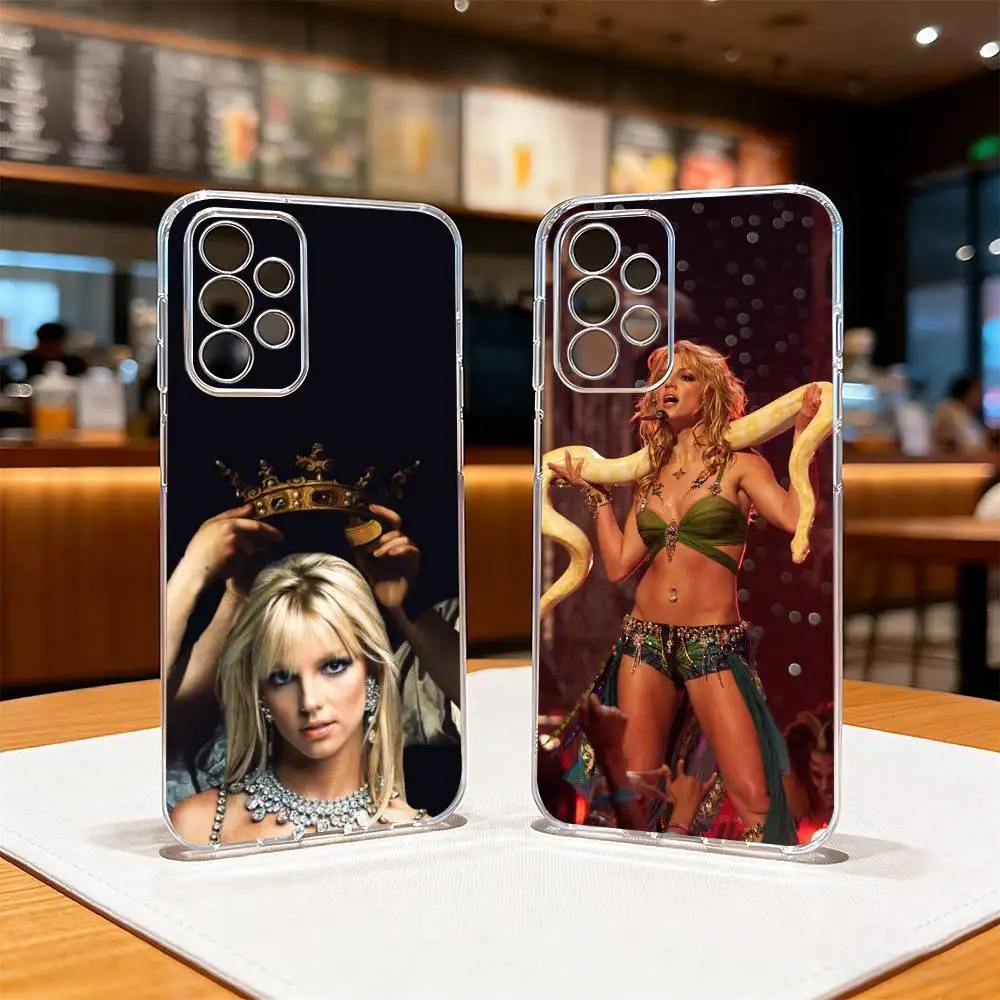Singer B-Britney-Y Spears Phone Case Transparent Silicone Soft For Samsung S25,S24,S21,S22,S23,S30,Ultra,S20,Plus,Fe
