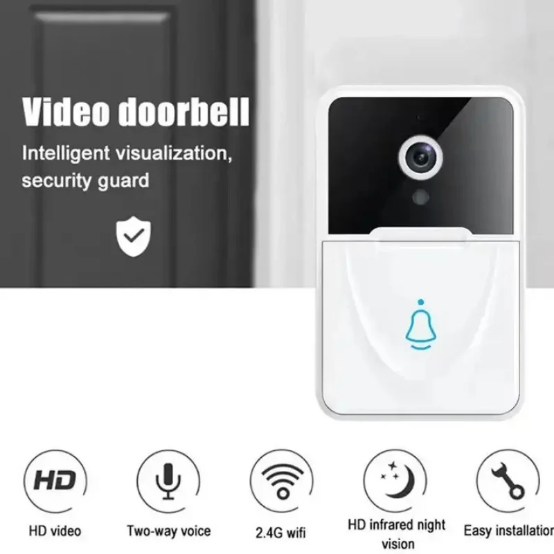 Wireless Doorbell wifi Home Music Ding Dong Smart Doorbell Monitoring Two Way Intercom Cross Border Visual Doorbell