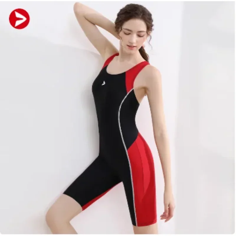 Female Professional One-piece Five Part Pants Quick Drying Swimsuit