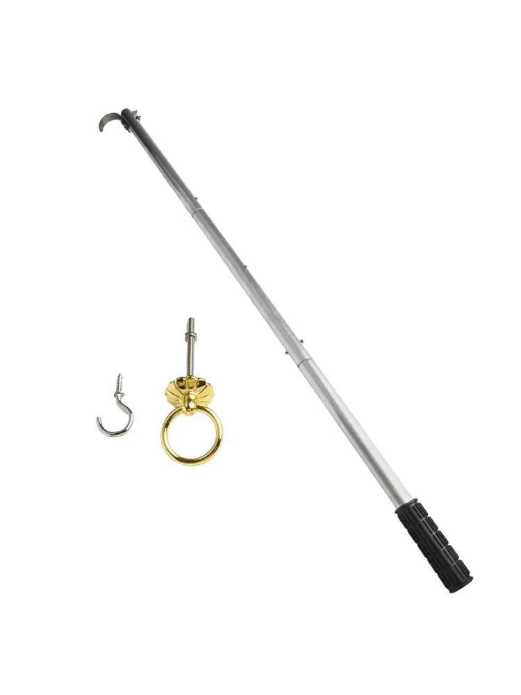 1pc Complete Ladder Pull Down System Kit Attic Stair Pull Kit Includes 1 Attic Extension Rod Up To 40 Inches 1 Storage Hook