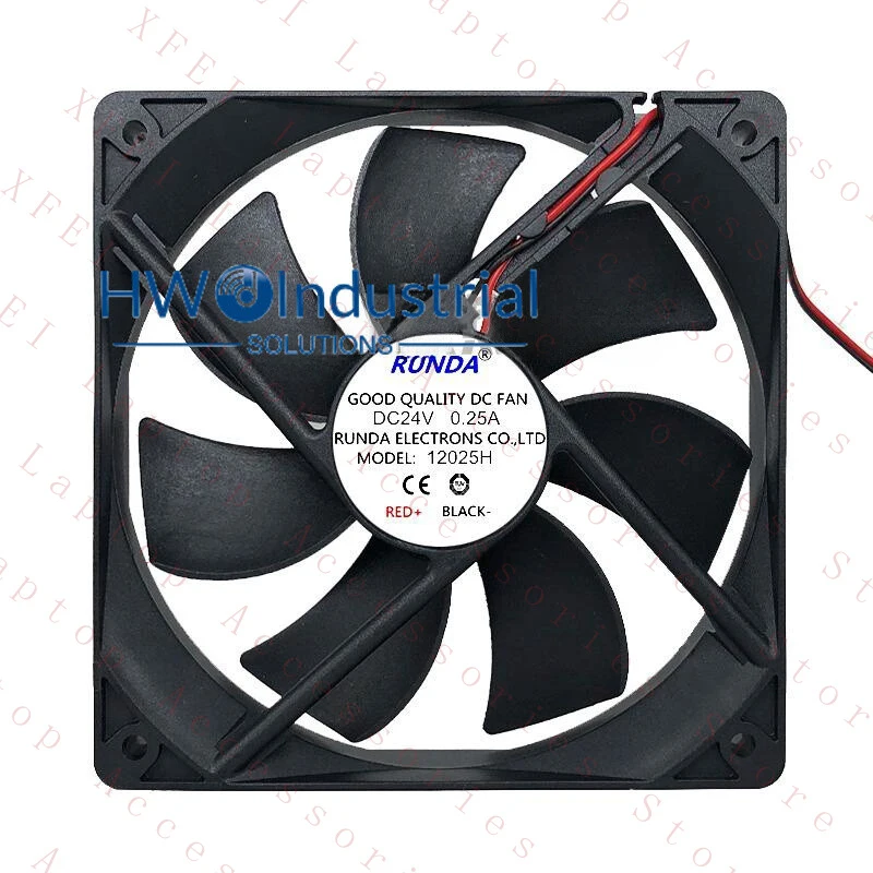 

C 1PC FOR RUNDA 12025H 12cm 24V 0.25A 2-wire Inverter Welding Machine Cooling Fan
