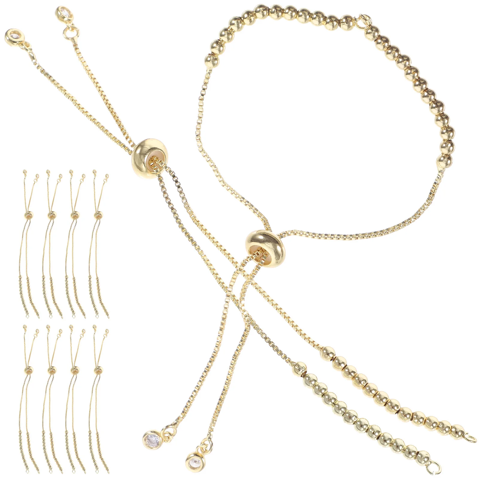 

10Pcs Push Pull Adjustable Bracelet DIY Wrist Decor Simple Minimalist Copper Cuff Bracelet for Women Elegant Chic Wrist