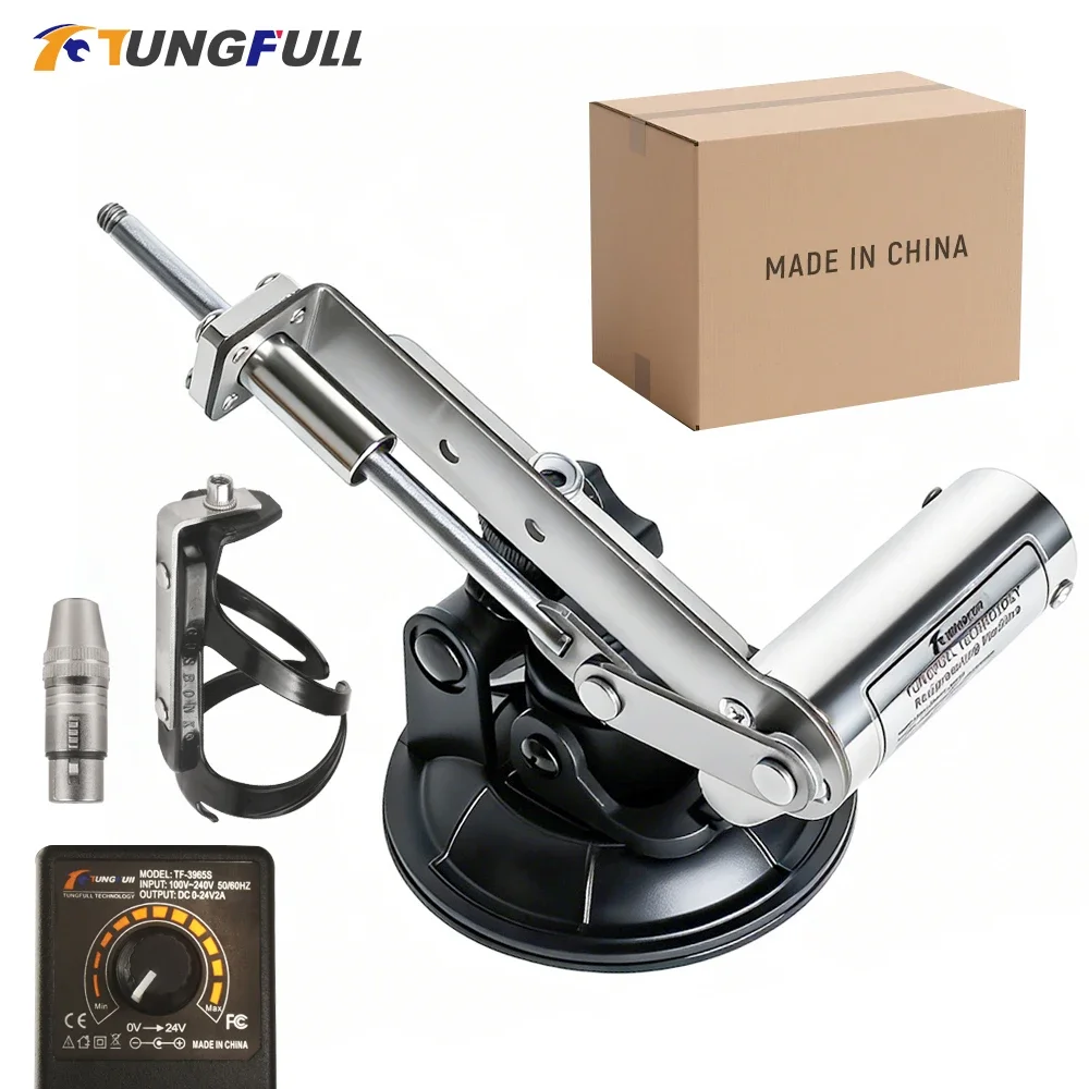 TUNGFULL Mini Telescopic Linear Actuator 39MM Stroke DC Linear Push Device 220V EU Speed Control Micro electric actuator