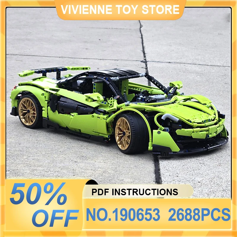 New MOC-190653 Technical Super Sports Car Compatible 42115 Hypercar Building Blocks Bricks Puzzle Toys Christmas Gifts For Kids