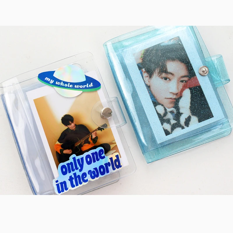 Cute Mini Holds 32 Photos Instax Album Jelly Color Photo Album for 2.5x3.5 Inch Mini Fuji Instax & Name Card Mini Photo Album