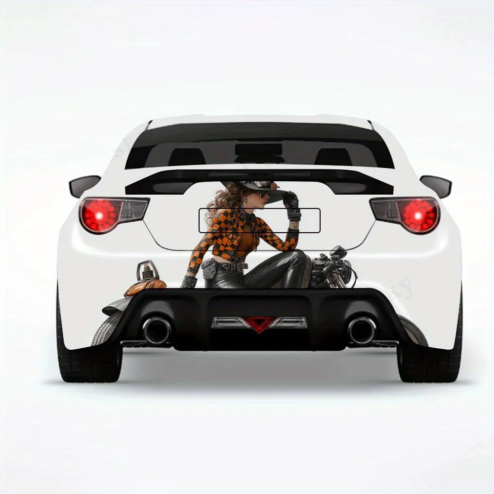 

Девушка в шляпе ведьмы — виниловая наклейка на заднюю часть автомобиля, водонепроницаемые самоклеящиеся виниловые наклейки для хвоста и бампера автомобиля, украшение