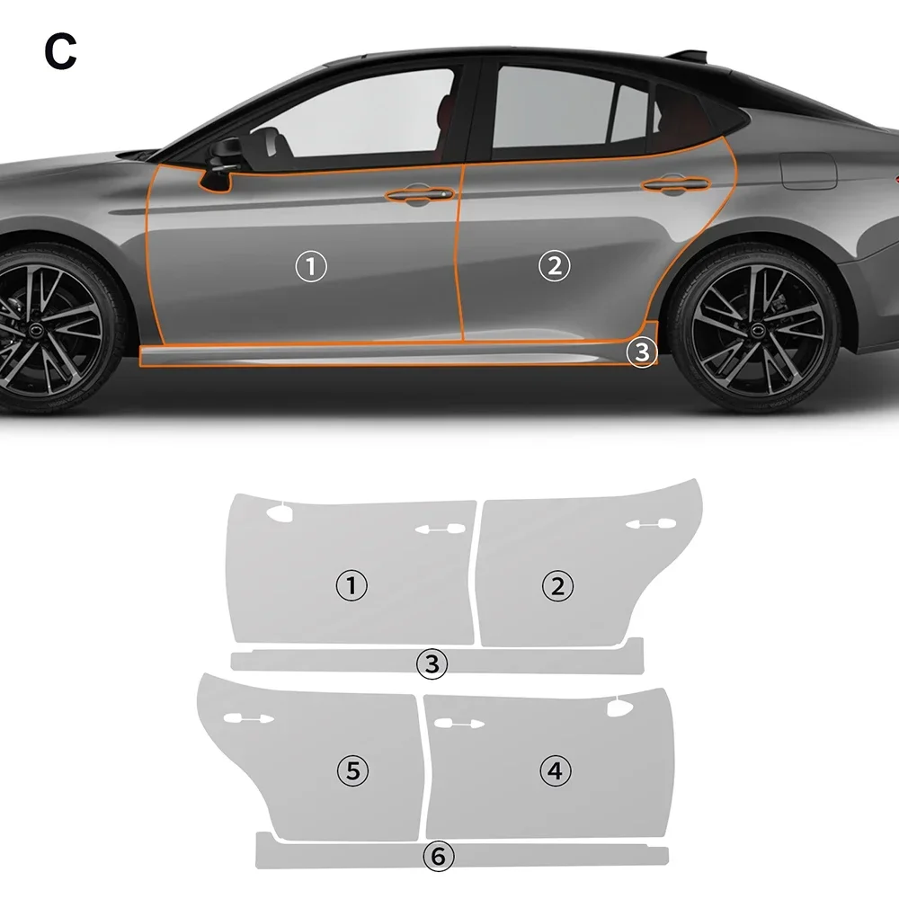 

8.5Mil Pre-cut PPF For Toyota Camry XSE 2025 TPU Bumper Hood Clear Paint Protection Film Scratch-Resistant Exterior Accessories