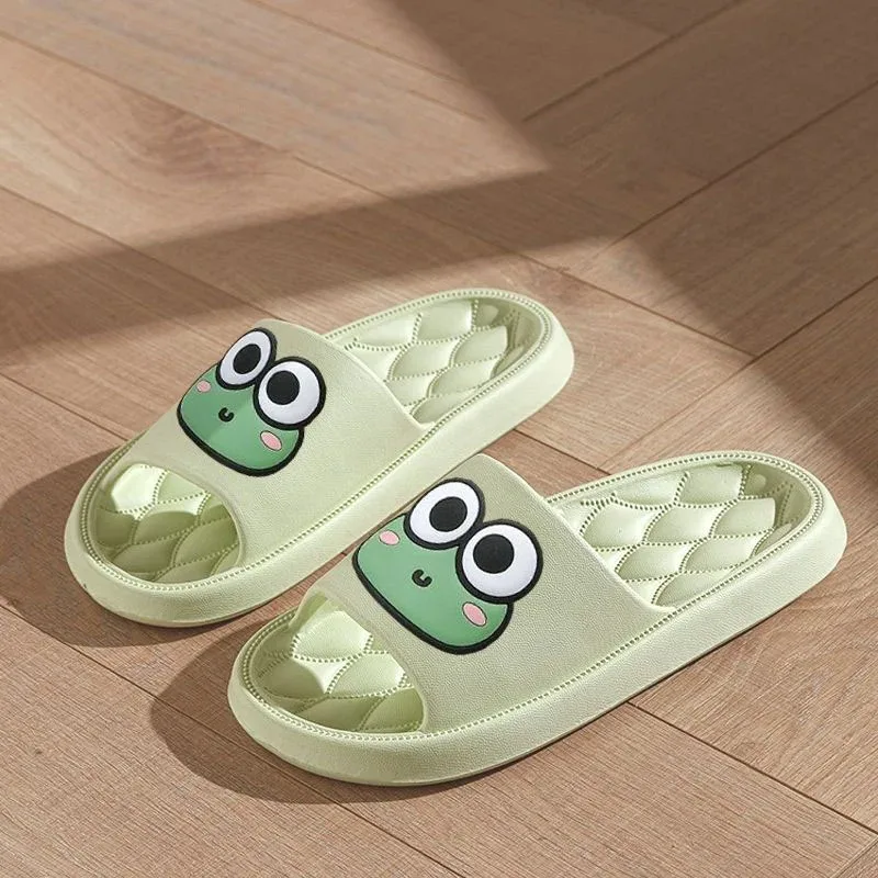 Four Season Bathroom Anti Slip Slippers Women's EVA Slide Slippers - Frog Soft Comfortable Non-Slip Indoor/Outdoor House Shoes view 4