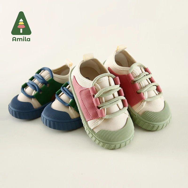 Amila Baby Shoes 2023 New Spring Summer Hot Sale Fashion Children Wearing Soft Lightweight Casual Breathable Girls Boys Shoes