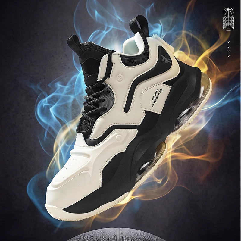 Men's Basketball Shoes Breathable Cushioning Non-Slip Wearable Runing Shoes Gym Training Athletic Basketball Sneakers for Women