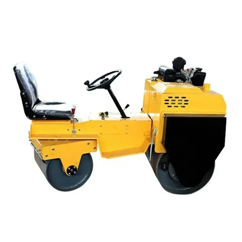 Factory Direct Hand Road Roller For Sale Earth Compactor Price Factory Supply Vibration Road Roller Double Drum 1 Ton Roller