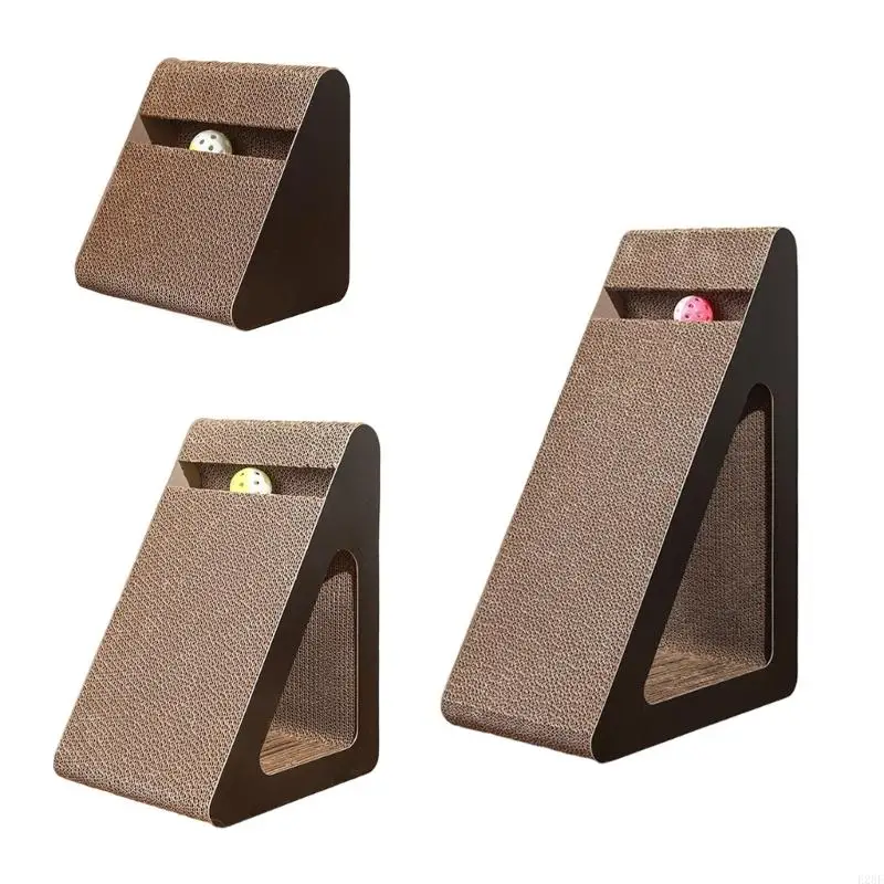 

E28F Fun Cats Scratching Board Stand With Teaser Ball for Cats Stress Relieve And Encourage Health Habitats Scratcher Toy