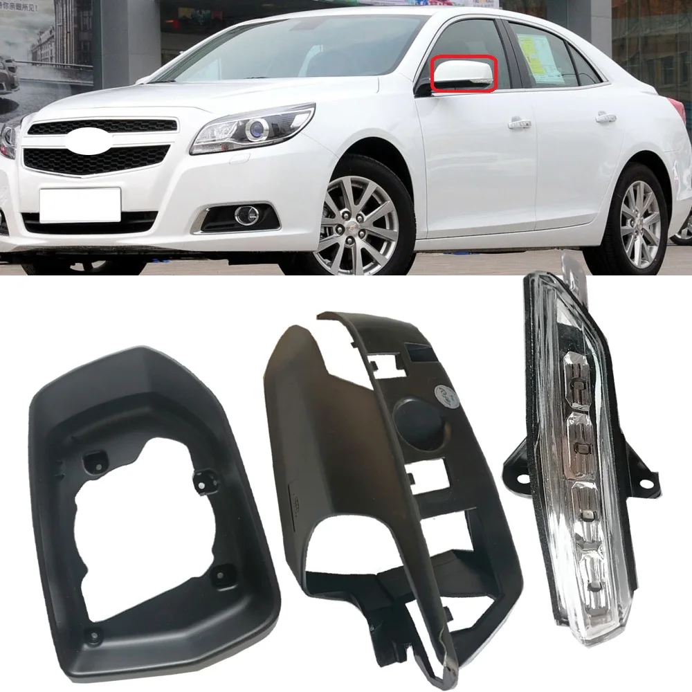 

Roavia For Chevrolet Malibu 2012-2017 Outer Side Rearview Mirror Frame Side Rear View Mirror Cover Light Glass Cap Shell