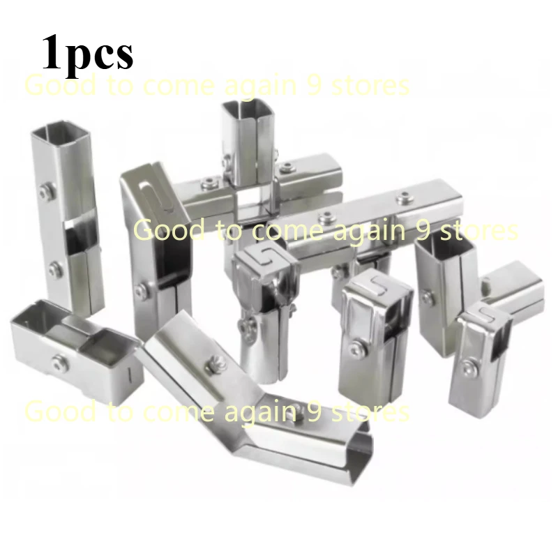 

30x30mm Square Pipe Connector Buckle Elbow Pipe Fixed Buckle Square Steel Square Pipe Fitting Joint Stainless Steel 201