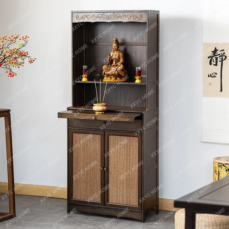 Altar Modern Style Cabinet Home Living Room Buddha Statue Clothes Closet God of Wealth Bodhisattva Worship Table Worship Table