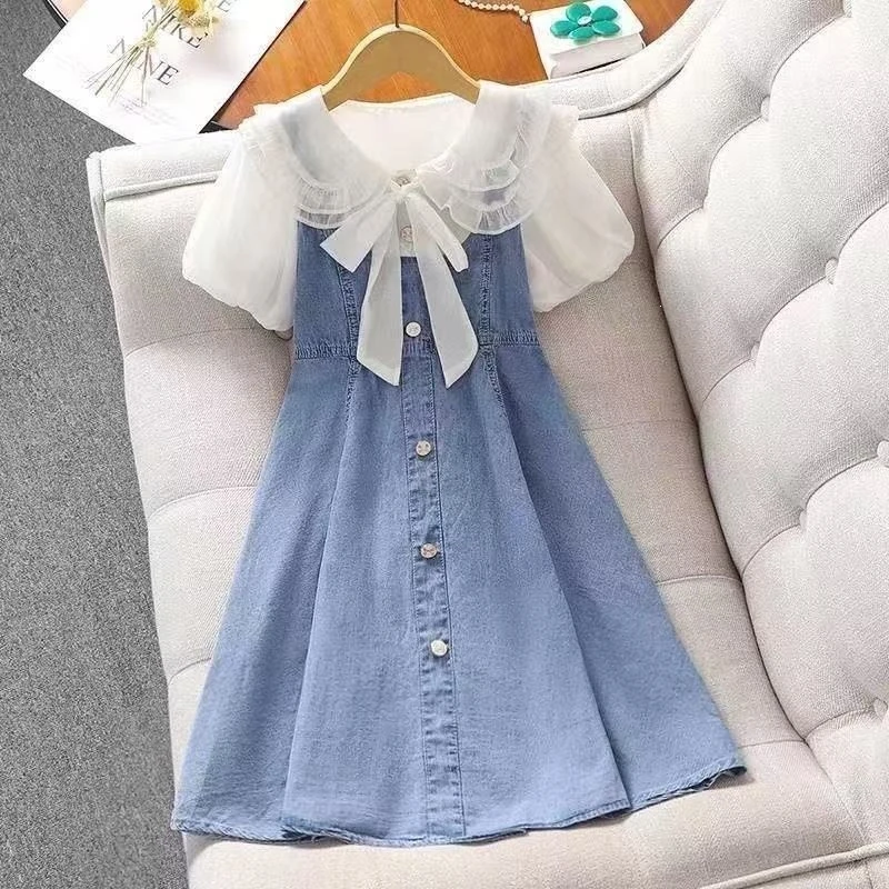 Girls' Summer Princess Dress2026New stylish children's dresses for primary school students and older kids
