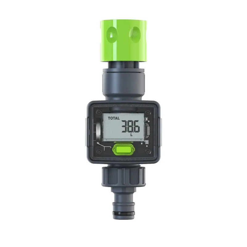 Digital Water Flow Meter IPX6 Outdoor Garden Hose Water Calculate Consumption Water Flow Rate 3/4