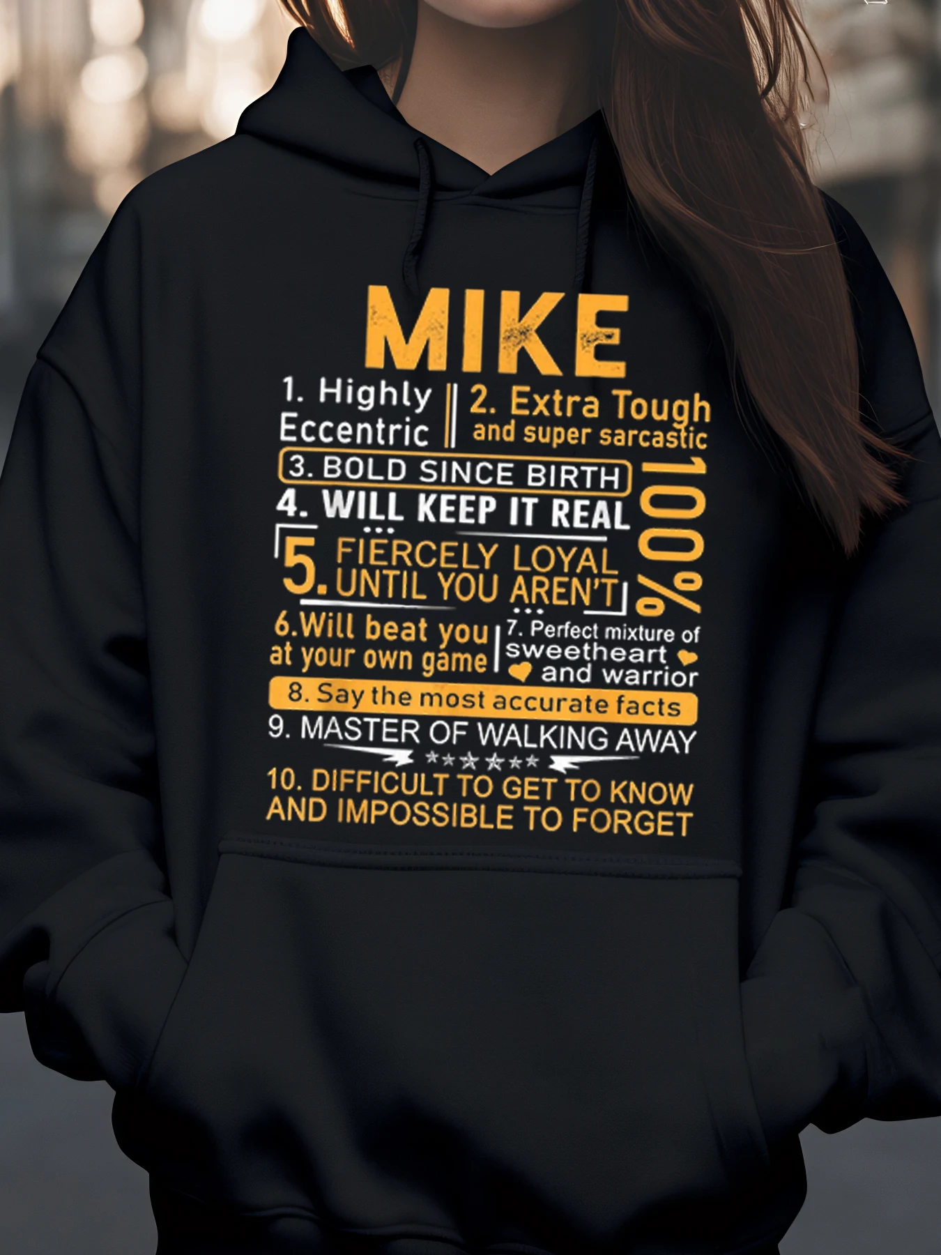 

Толстовка с принтом Mike Personality Traits, Рождественский подарок, повседневная одежда для мужчин и женщин, уличная одежда унисекс