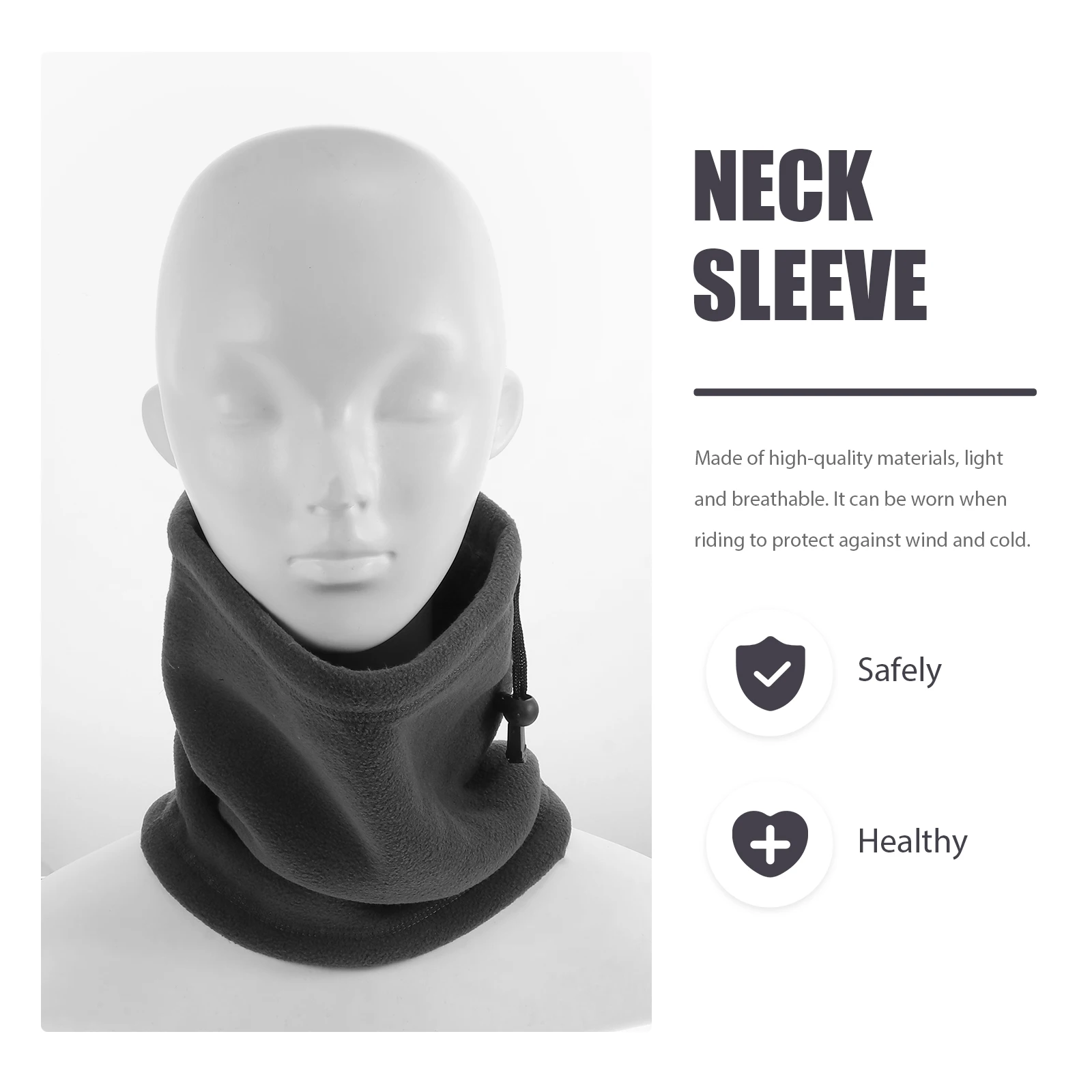 

Warm and Velvet Neck Cover Sleeve Gaiter Woman Protect Wraps Windproof Warmer Remover