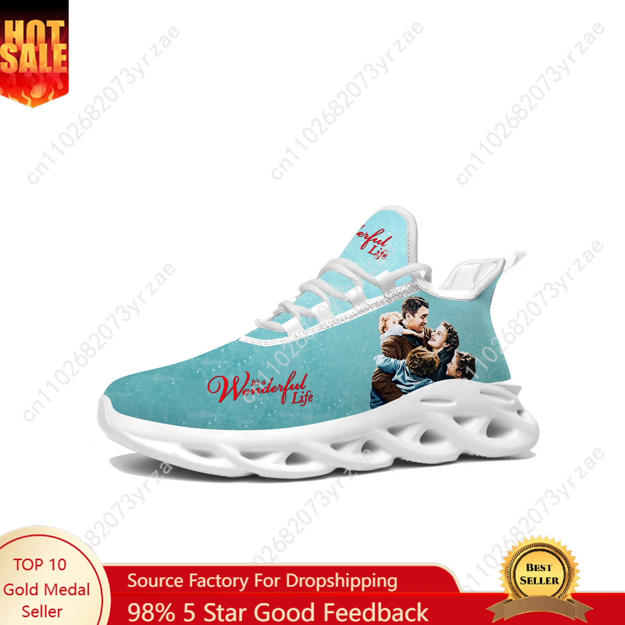 أحذية رياضية مسطحة من It's A Wonderful Life للرجال والنساء، أحذية رياضية عالية الجودة، أحذية رياضية مريحة مخصصة