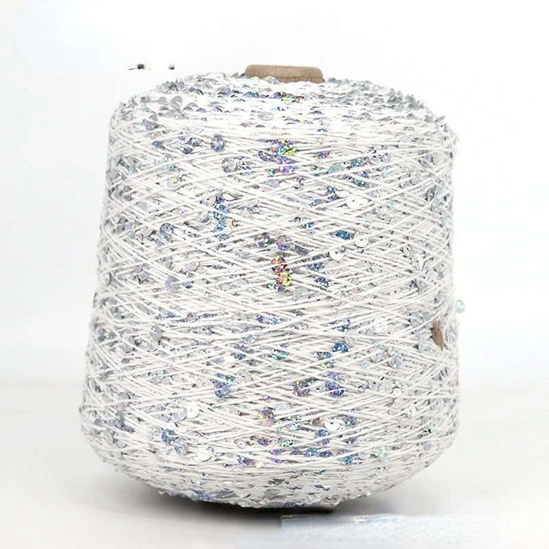 50G Golden Sequin Yarn for Knitting Craft Projects