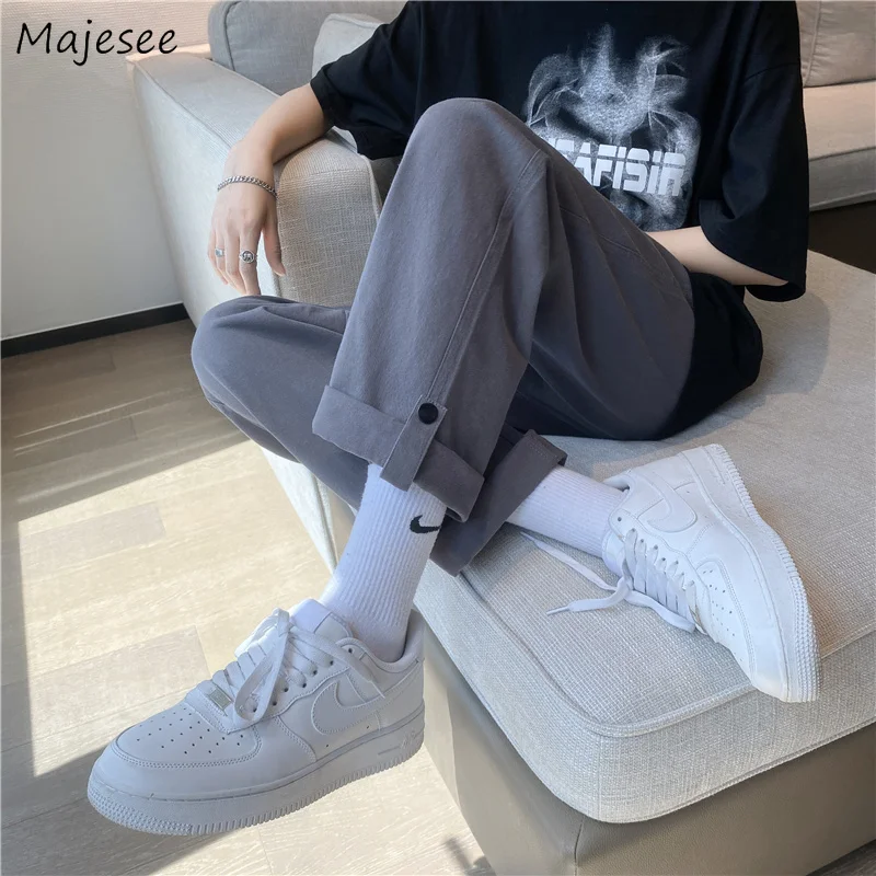 

Casual Cargo Pants Men Summer Designers Japanese Gentle Fashion Pantalones Trousers Handsome Ulzzang Ins Students Preppy Stylish