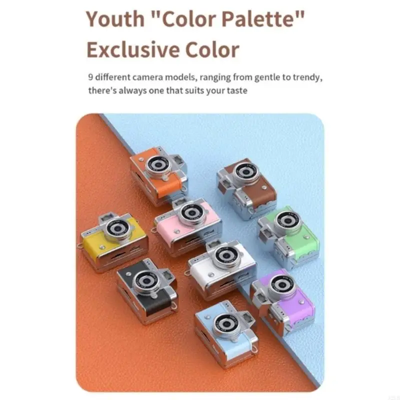 Mini พวงกุญแจแบบพกพาดิจิตอลกล้อง 32GB สีชมพู 1080P วิดีโอแฟลชแบตเตอรี่ชาร์จอะแดปเตอร์ OTG A2UB