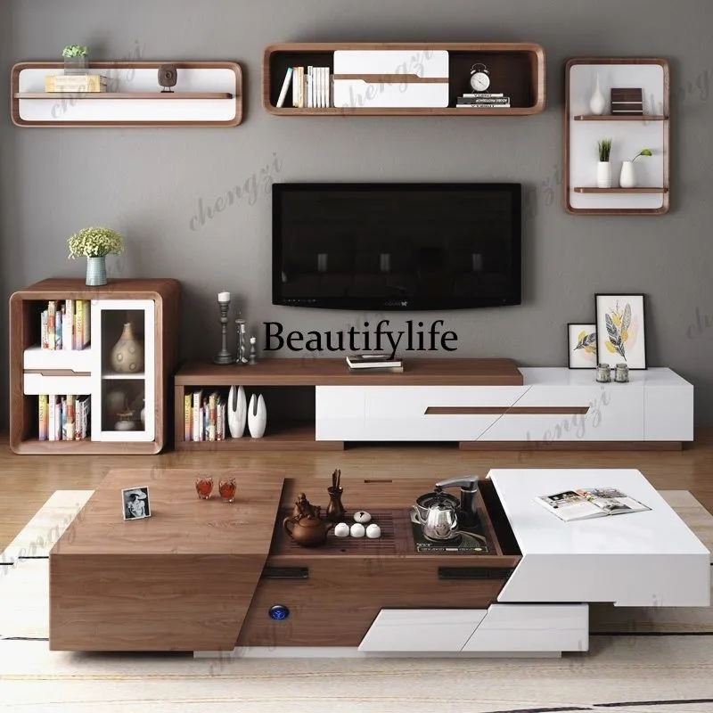 Braune Couchtische, multifunktionale Dekoration, verstellbare Vintage-Couchtische, moderne Designer-Mesa-Centro-Möbel für
