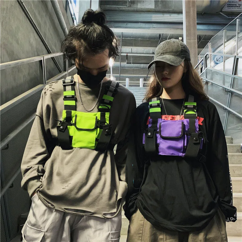 Ham Radio Hip Hop Front Pack West Wist Pouch Holster Vest unisex Tactical Chest Rig Bag for Wouxun Baofeng UV-5R UV-82 bf-888S