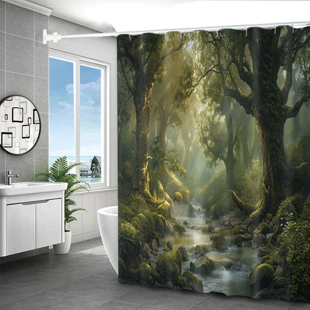 ستارة دش كريك فورست - ديكور حمام على الطراز الطبيعي، مناسبة لأولئك الذين يحبون التصميم على طراز الرعوي والغابات